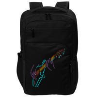 Colorful Bass GuitaristS Hands Rock And Roll Guitar Player Impact Tech Backpack