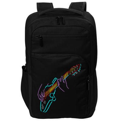 Colorful Bass GuitaristS Hands Rock And Roll Guitar Player Impact Tech Backpack