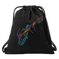 Colorful Bass GuitaristS Hands Rock And Roll Guitar Player Drawstring Bag