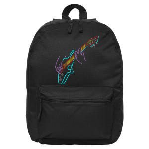 Colorful Bass GuitaristS Hands Rock And Roll Guitar Player 16 in Basic Backpack