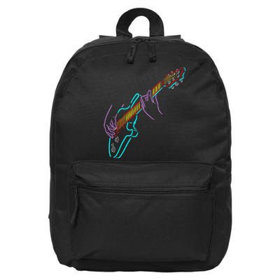 Colorful Bass GuitaristS Hands Rock And Roll Guitar Player 16 in Basic Backpack