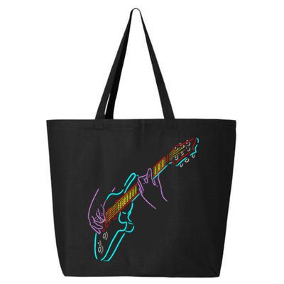 Colorful Bass GuitaristS Hands Rock And Roll Guitar Player 25L Jumbo Tote