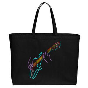 Colorful Bass GuitaristS Hands Rock And Roll Guitar Player Cotton Canvas Jumbo Tote