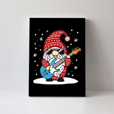 Christmas Bass Guitar Gnome Bass Player Music Lover Musician Canvas