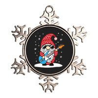 Christmas Bass Guitar Gnome Bass Player Music Lover Musician Metallic Star Ornament