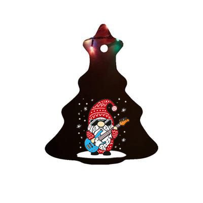 Christmas Bass Guitar Gnome Bass Player Music Lover Musician Ceramic Tree Ornament