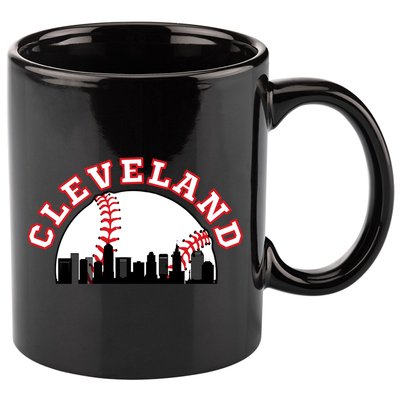 Cleveland Baseball Gift Cleveland Oh Cityscape Cle Skyline Gift 11oz C Handle Ceramic Mug