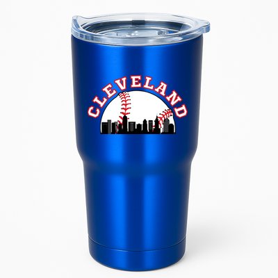 Cleveland Baseball Gift Cleveland Oh Cityscape Cle Skyline Gift Tumbler