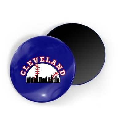Cleveland Baseball Gift Cleveland Oh Cityscape Cle Skyline Gift Magnet