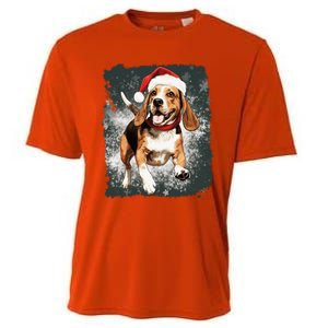 Christmas Beagle Gift Cooling Performance Crew T-Shirt