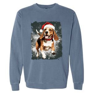 Christmas Beagle Gift Garment-Dyed Sweatshirt