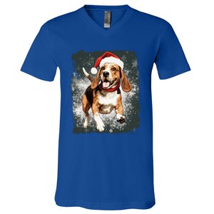 Christmas Beagle Gift V-Neck T-Shirt