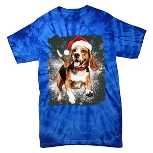 Christmas Beagle Gift Tie-Dye T-Shirt