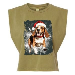 Christmas Beagle Gift Garment-Dyed Women's Muscle Tee