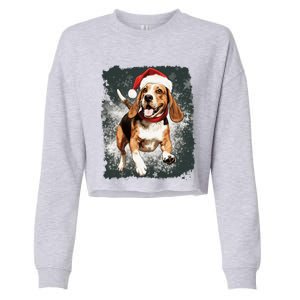 Christmas Beagle Gift Cropped Pullover Crew