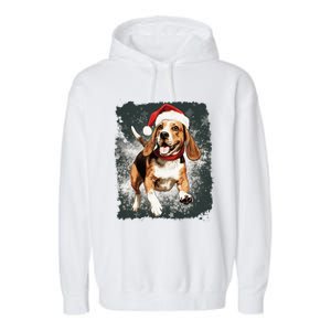 Christmas Beagle Gift Garment-Dyed Fleece Hoodie