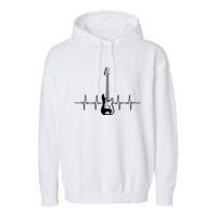 Cool Bass Guitar Heartbeat Design For Bass Player Men Women Garment-Dyed Fleece Hoodie