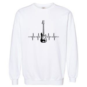 Cool Bass Guitar Heartbeat Design For Bass Player Men Women Garment-Dyed Sweatshirt