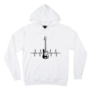 Cool Bass Guitar Heartbeat Design For Bass Player Men Women Hoodie