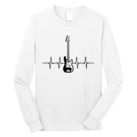 Cool Bass Guitar Heartbeat Design For Bass Player Men Women Long Sleeve Shirt