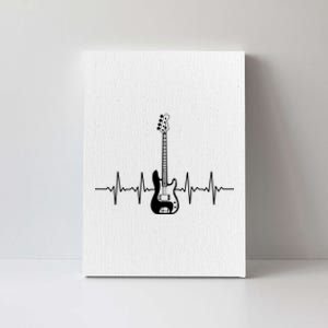 Cool Bass Guitar Heartbeat Design For Bass Player Men Women Canvas