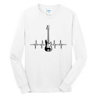 Cool Bass Guitar Heartbeat Design For Bass Player Men Women Tall Long Sleeve T-Shirt