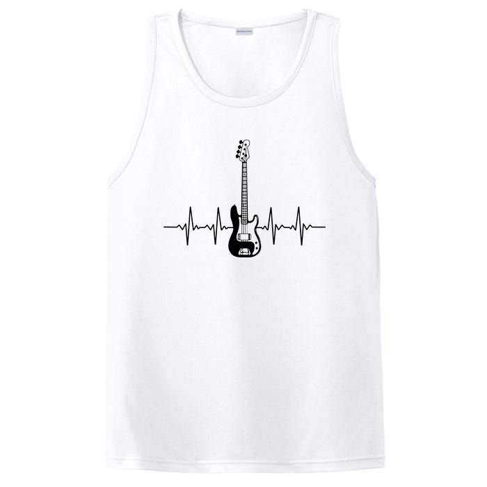 Cool Bass Guitar Heartbeat Design For Bass Player Men Women PosiCharge Competitor Tank