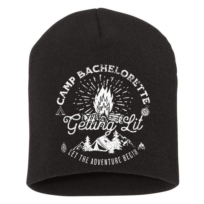 Camp Bachelorette Getting Lit Bride Party Matching Short Acrylic Beanie