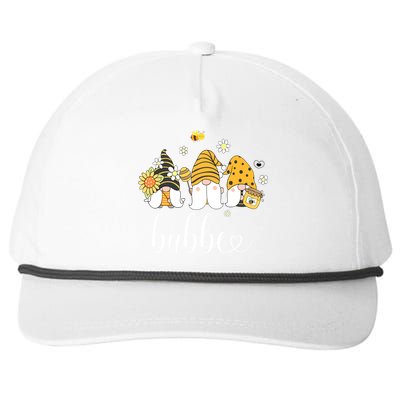 Cute Bubbe Gnomes With Bees And Sunflower Country Style Gift Snapback Five-Panel Rope Hat