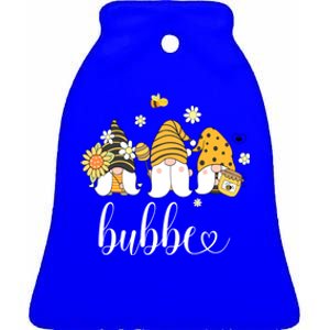 Cute Bubbe Gnomes With Bees And Sunflower Country Style Gift Ceramic Bell Ornament