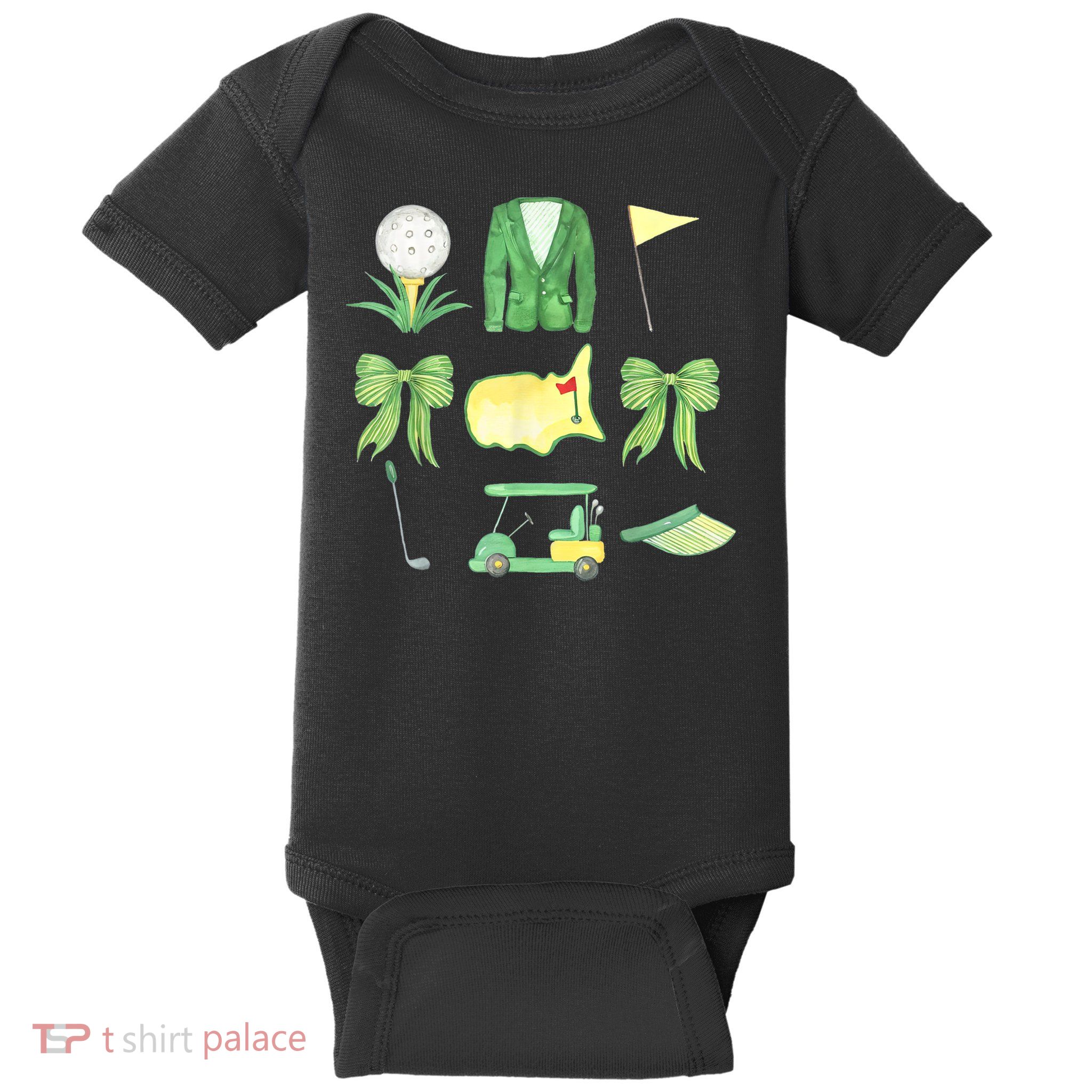 Coquette Bow Golf Tournament Graphic  Baby Bodysuit