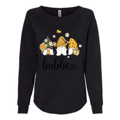 Cute Bubbe Gnomes With Bees And Sunflower Country Style Meaningful Gift Womens California Wash Sweatshirt