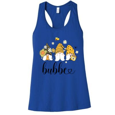 Cute Bubbe Gnomes With Bees And Sunflower Country Style Meaningful Gift Women's Racerback Tank