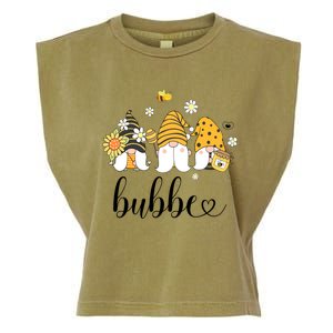 Cute Bubbe Gnomes With Bees And Sunflower Country Style Meaningful Gift Garment-Dyed Women's Muscle Tee