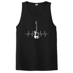 Cool Bass Guitar Heartbeat Design For Bass Player Men Women PosiCharge Competitor Tank