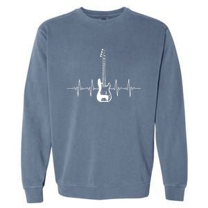 Cool Bass Guitar Heartbeat Design For Bass Player Men Women Garment-Dyed Sweatshirt