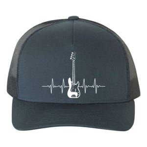 Cool Bass Guitar Heartbeat Design For Bass Player Men Women Yupoong Adult 5-Panel Trucker Hat