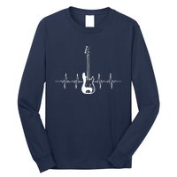 Cool Bass Guitar Heartbeat Design For Bass Player Men Women Long Sleeve Shirt