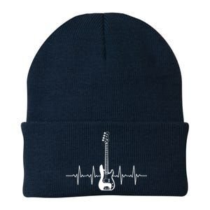 Cool Bass Guitar Heartbeat Design For Bass Player Men Women Knit Cap Winter Beanie