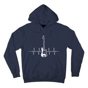 Cool Bass Guitar Heartbeat Design For Bass Player Men Women Tall Hoodie