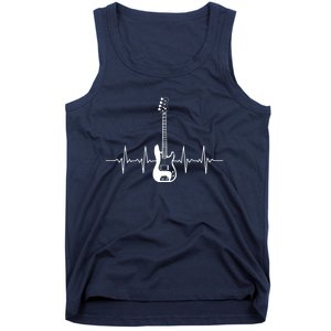 Cool Bass Guitar Heartbeat Design For Bass Player Men Women Tank Top