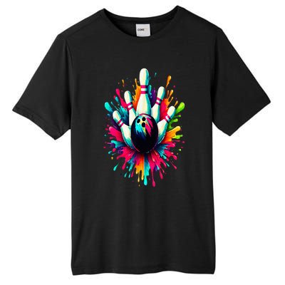 Colorful Bowling Game Day Bowling Cute Colorsplash Ball Tall Fusion ChromaSoft Performance T-Shirt