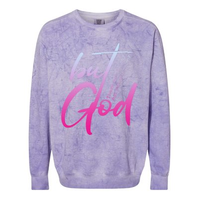 Christian But God Inspirational Gift John 316 Colorblast Crewneck Sweatshirt