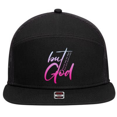 Christian But God Inspirational Gift John 316 7 Panel Mesh Trucker Snapback Hat