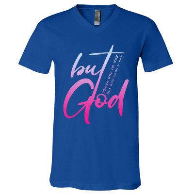 Christian But God Inspirational Gift John 316 V-Neck T-Shirt