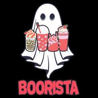 Coffee Boorista Ghost Halloween Barista Drawstring Bag