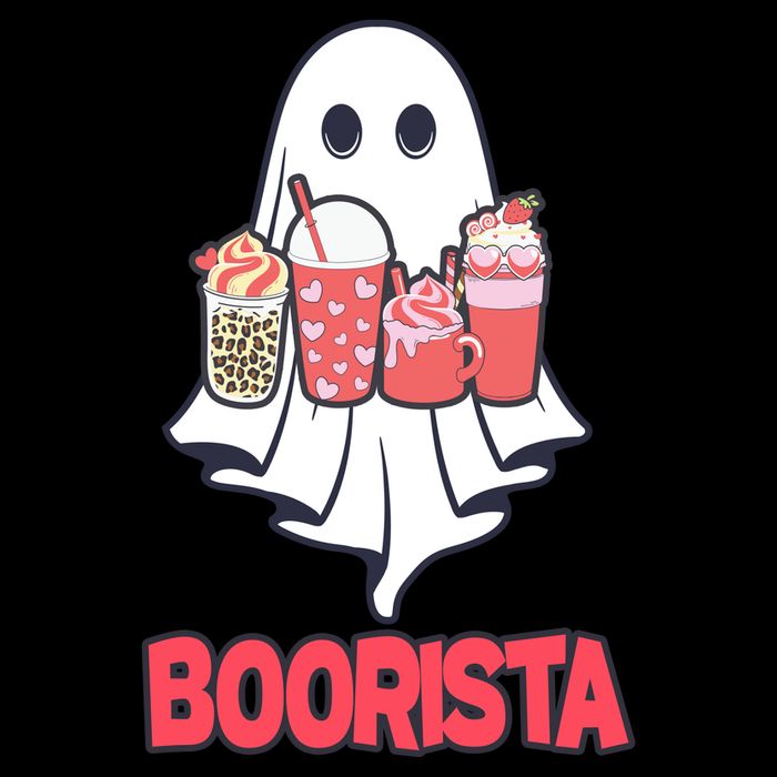 Coffee Boorista Ghost Halloween Barista Drawstring Bag