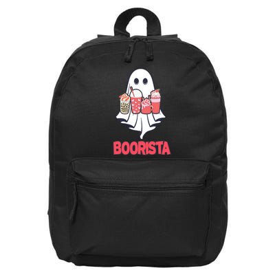 Coffee Boorista Ghost Halloween Barista 16 in Basic Backpack
