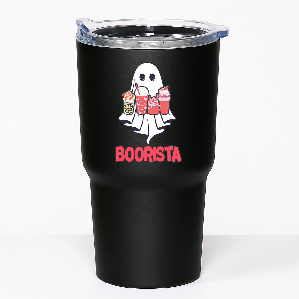 Coffee Boorista Ghost Halloween Barista Tumbler