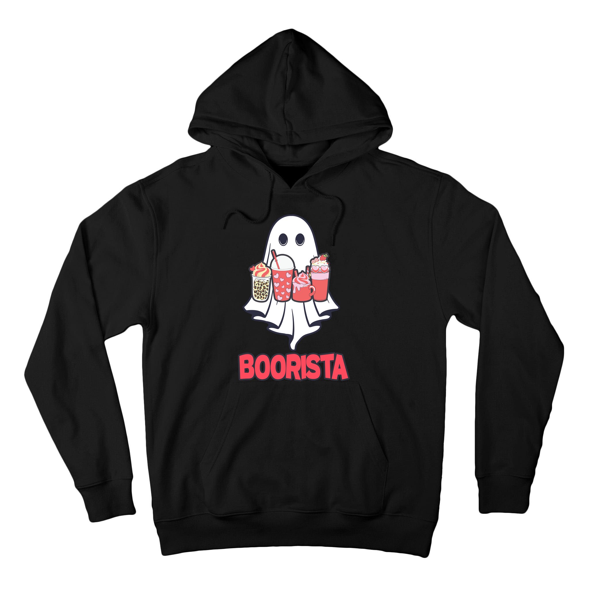 Coffee Boorista Ghost Halloween Barista Tall Hoodie